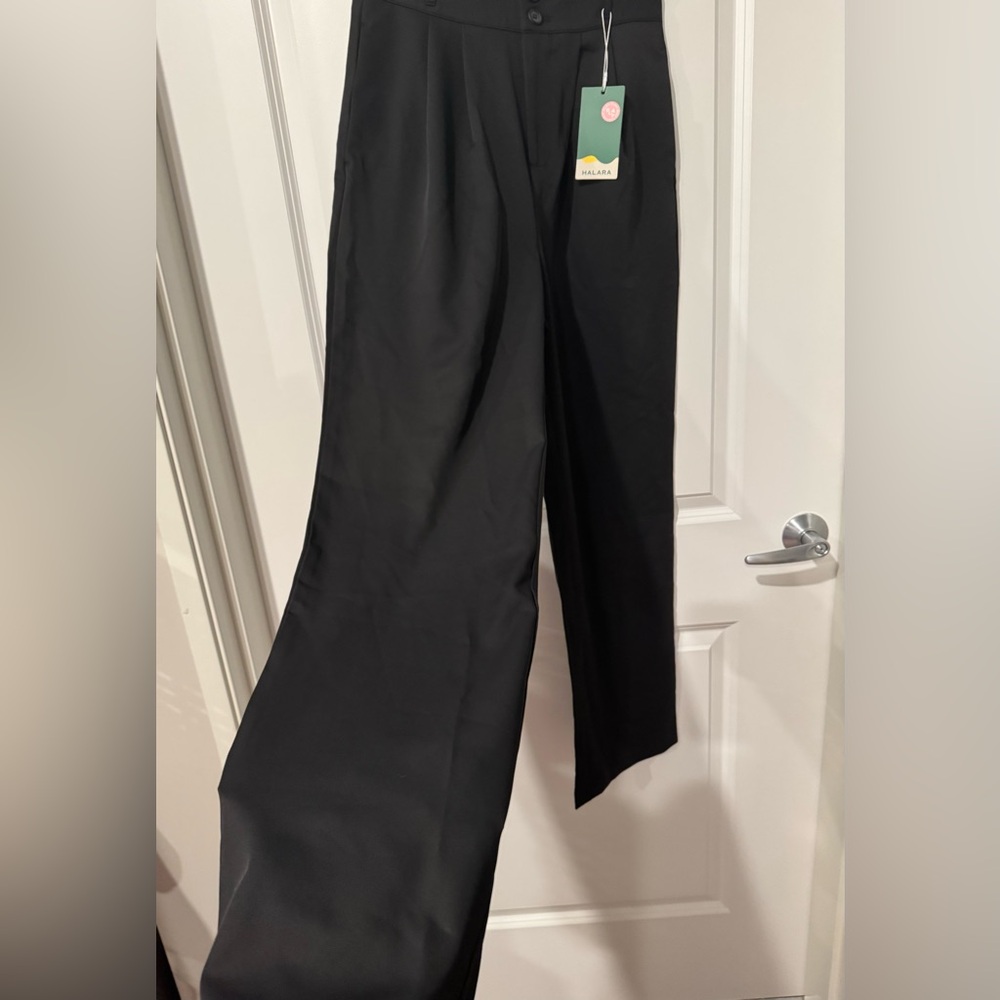 HALARA Black Wide Leg Women's Business Pants ST